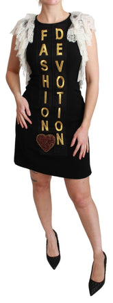 Dolce & Gabbana Black Fashion Devotion Sheath Mini Dress -   -  Dolce & Gabbana.